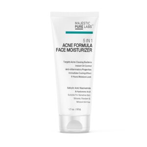 Majestic Pure, Acne Formula Face Moisturizer | Instant Oil Control | Cooling Effect | 6 Hours Moisture Lock | Suitable for All SKin Type | 1.7 Oz