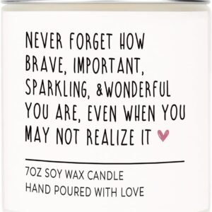 Afterprints Scented Candles - Inspirational Gifts for Women, Birthday Gifts for Her, Encouragement/Get Well Soon/Cheer Up/Positive Gifts for Friends, Coworker, Sister, Natural Soy Candle 7Oz