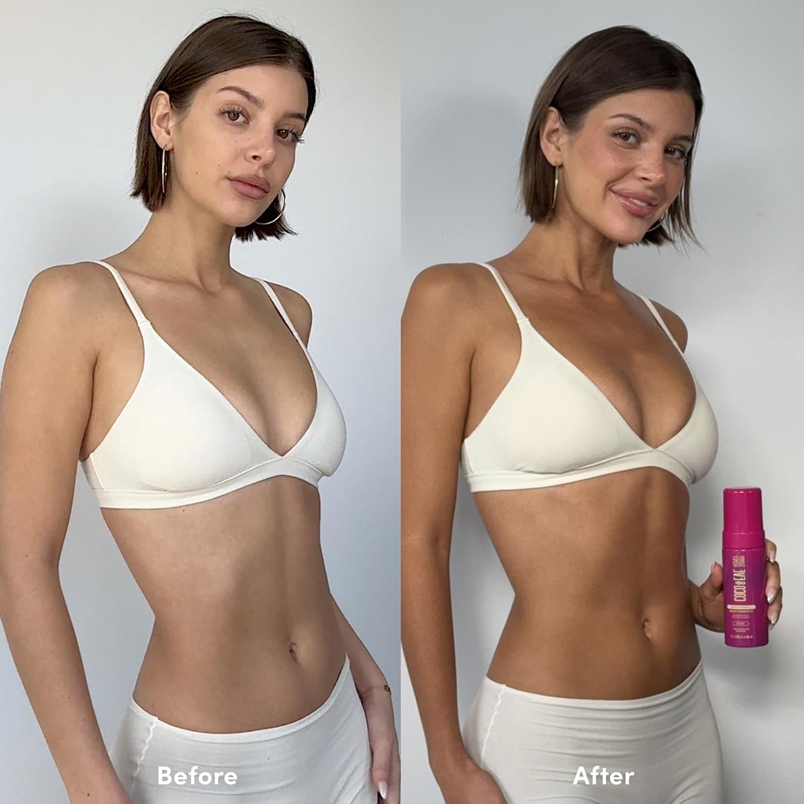 Coco & Eve Express Tanning Antioxidant Mousse - Best 1 Hour Streak-Free Sunless Deep Tan | Fast, Instant, Natural Dark Glow. Moisturizing Tanner with DHA, Hyaluronic Acid, Coconut Extract (5.07 fl oz) - Image 6