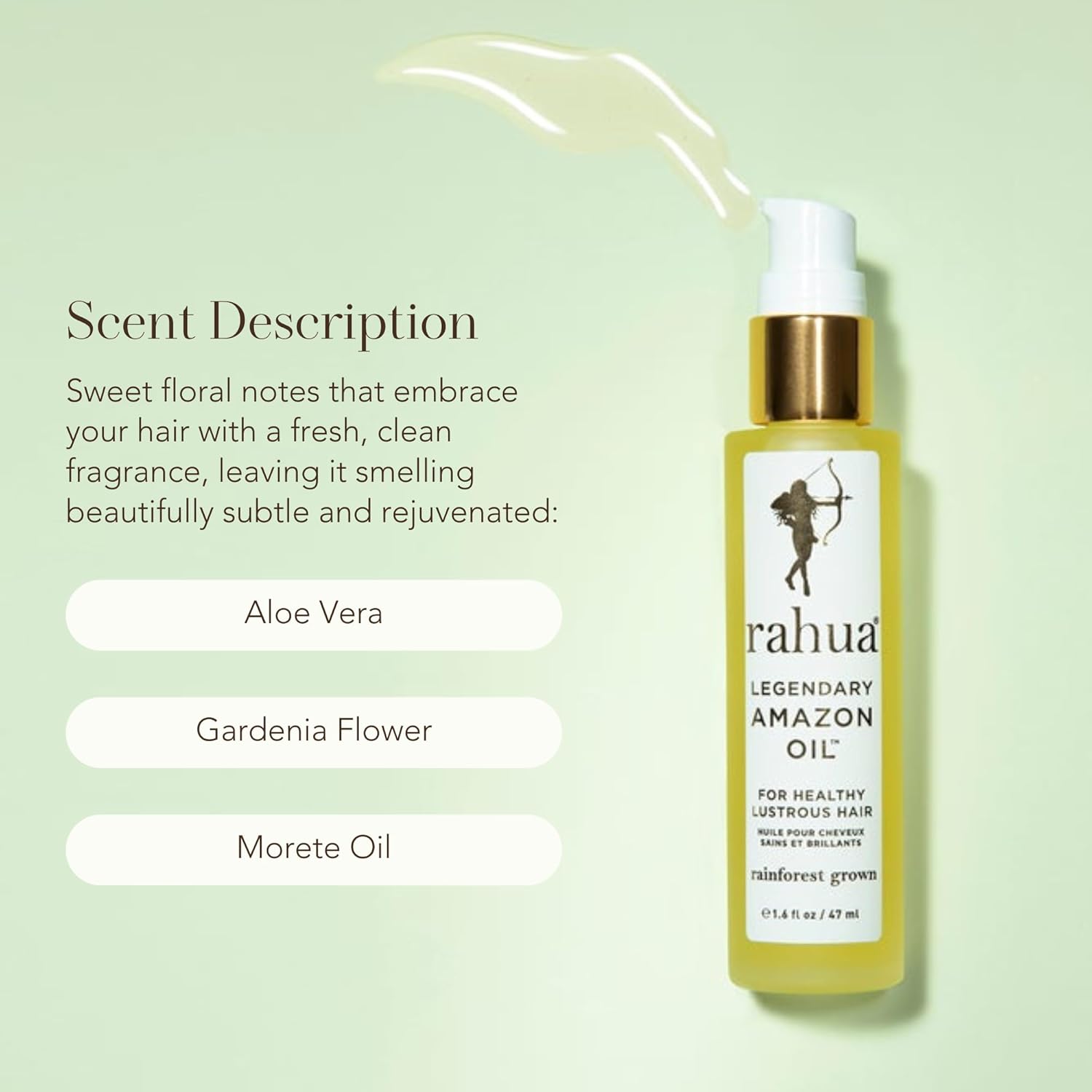 Rahua Legendary Amazon Hair Oil, 1.6 Fl Oz, Organic Plant Based Hair Care High Shine Oil for Frizz Control, Split Ends, Flyaways, Nourish & Strengthen for Soft Hair, Lightweight, For All Hair Types - Image 4