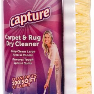 Capture Carpet & Rug Dry Cleaner w/Brush - Dogs & Cats Pet, Home, Car, Carpet Cleaner Powder - Strength Odor Eliminator, Stains Spot Remover, Non Liquid & No Harsh Chemical (1 lb)