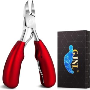 Toenail Clippers for Thick Toenails - Ingrown Sharp 25°Curved Blade Heavy Duty Nail Clippers for Seniors, Large Wide Jaw Opening Ingrown Toenail Clippers, Toe Nail Cutter with Easy-to-Grip Soft Handle
