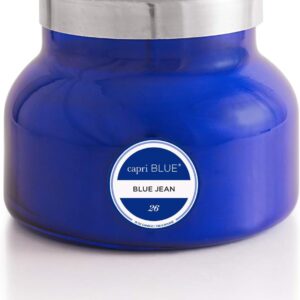 Capri Blue Scented Candles - Soy Candle Wax Blend - Jar Candles - Blue Candle Gifts for Women & Men - Luxury Candles for Home Scented with Citrus, White Musk & Patchouli - Blue Jean (19 oz)