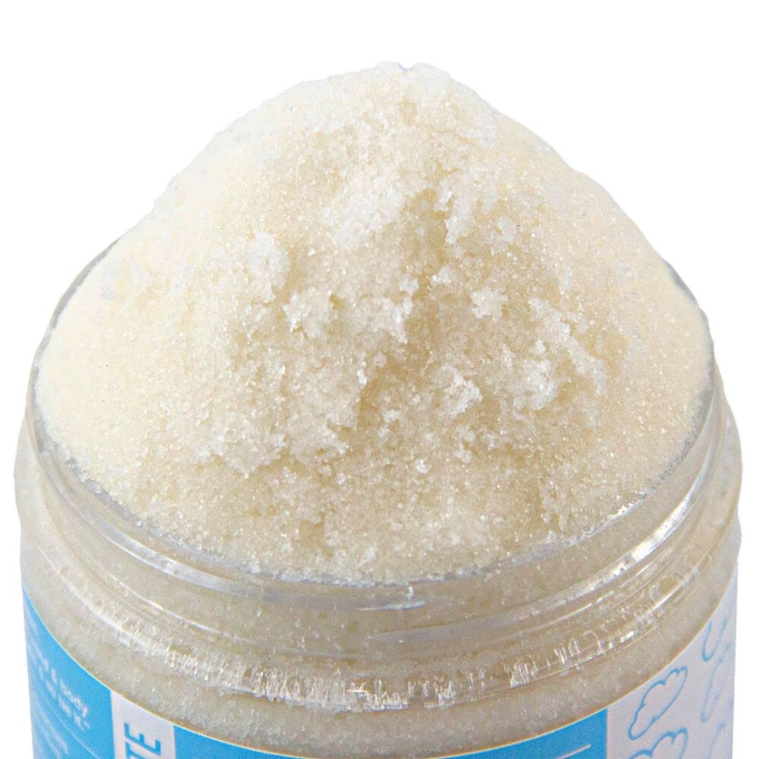 Mojo Spa Fragrance Free Face and Body Scrub | No Scent, Vegan Friendly | Moisturizing Sugar Based Exfoliator for Sensitive Skin | 10 oz - Image 2