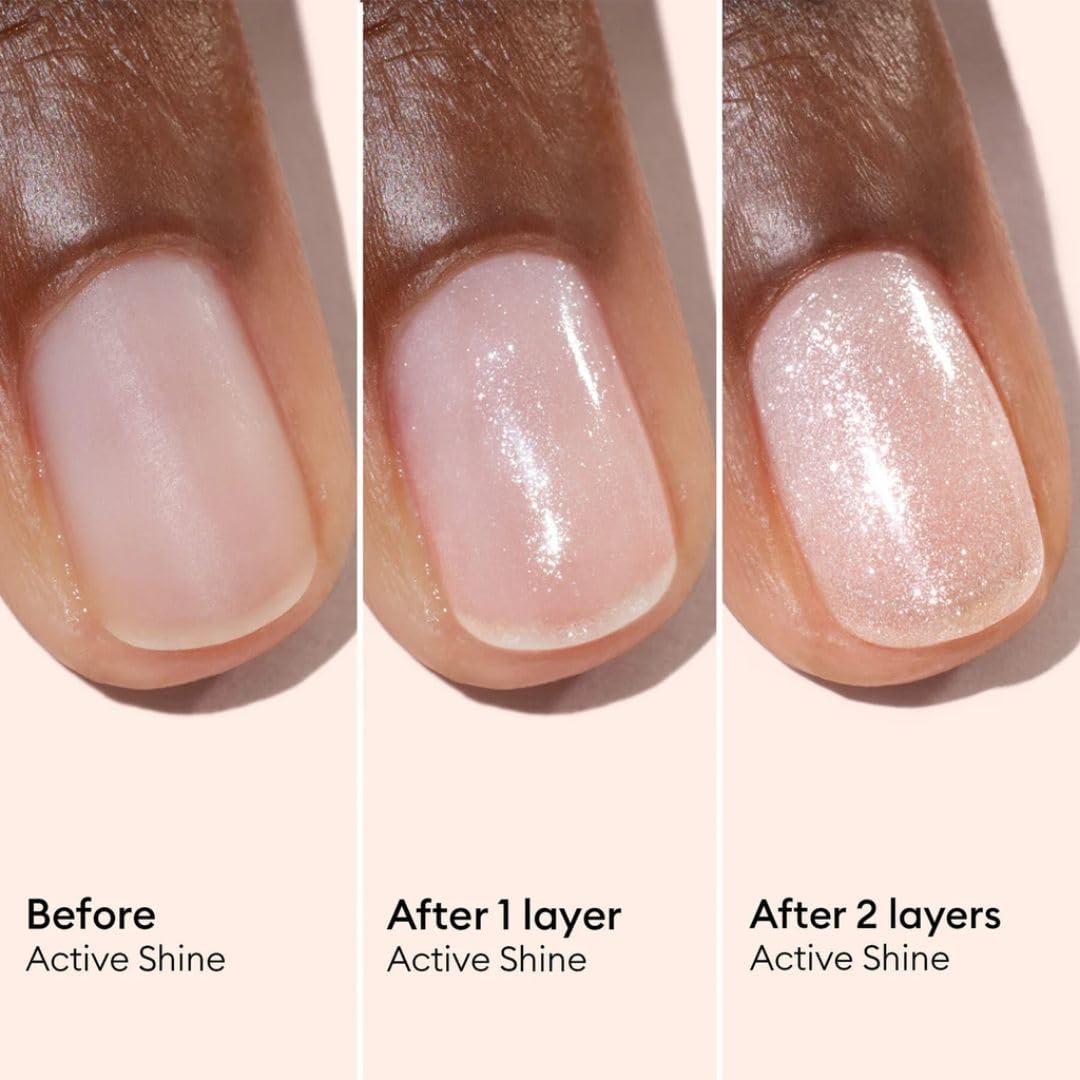 Manucurist Active Shine Illuminating & Care Nail Polish - Nail Concealer - No Lamp - Ultra-Shiny 2 in 1 Nude Gel Polish: Nail Strengthener and Growth, Highlighter & Care - Damaged Nails Repair - Image 6