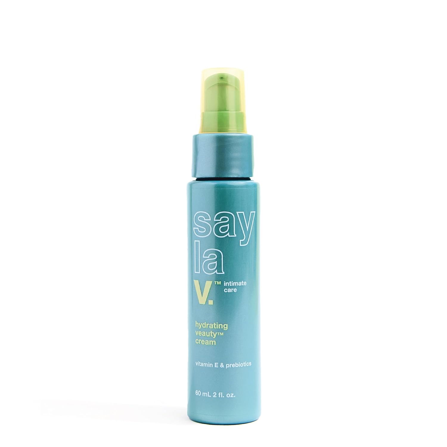 SAY LA V. Hydrating Veauty Cream, Intimate Vulva Moisturizing Skincare for Dryness with Prebiotics, Hyaluronic Acid, Vitamin E, pH Balanced, Fragrance-Free, Gyno & Derm Tested, 2 Fl Oz