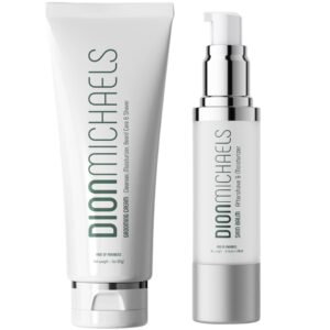 2-Pack Shaving Cream Set for Men - Includes 3oz 4-in1 Shaving Cream, Facial Cleanser, Beard Care, Face Moisturizer & 1oz 2-in1 Aftershave Balm & Moisturizer for Men - For All Skin Types