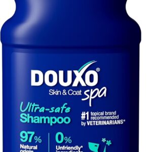 DOUXO® Skin & Coat SPA - Ultra-Safe Odor Control Dog Shampoo for Smelly Dogs, 16 fl oz, Cleans and Hydrates The Skin, Removes Odor, Leaves The Coat Soft and Smelling Great, Skin-Friendly Formula