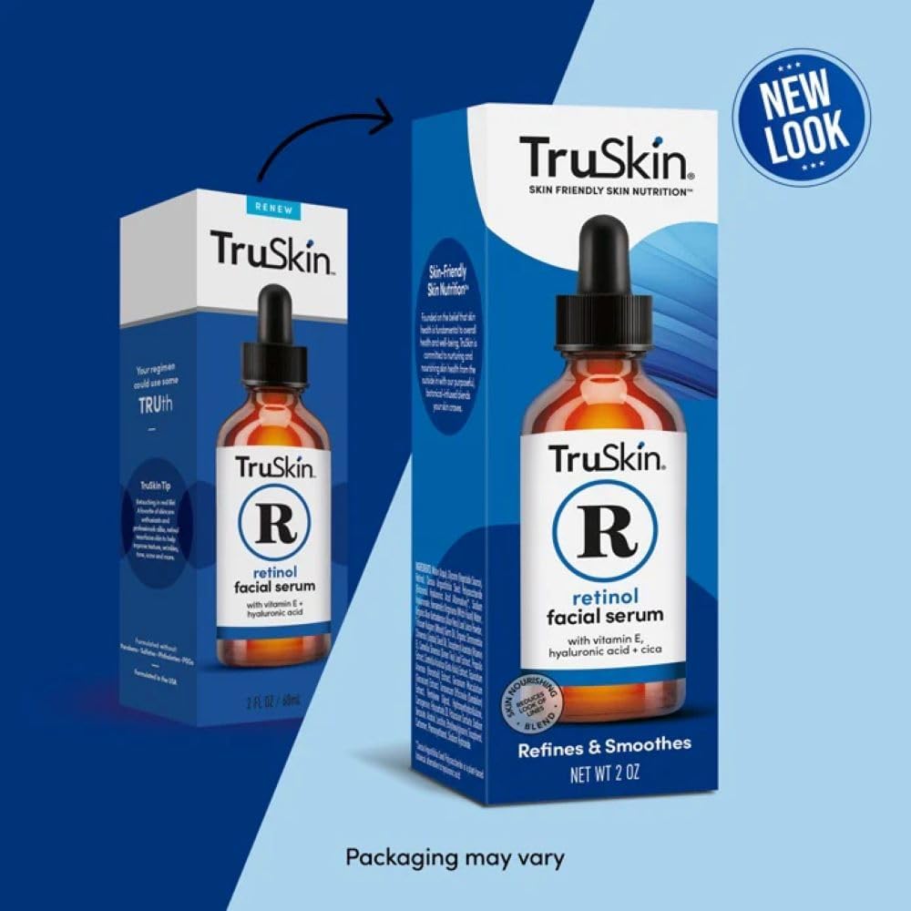 TruSkin Retinol Face Serum 2 fl oz with Hyaluronic Acid Vitamin E - Image 2