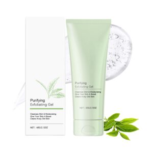 Green Tea Purifying Exfoliating Gel - Pore Minimizer for Face - Purifying Face Exfoliator - Facial Scrub Exfoliator - Exfoliating Scrub Gel - Cleansing Moisturizing