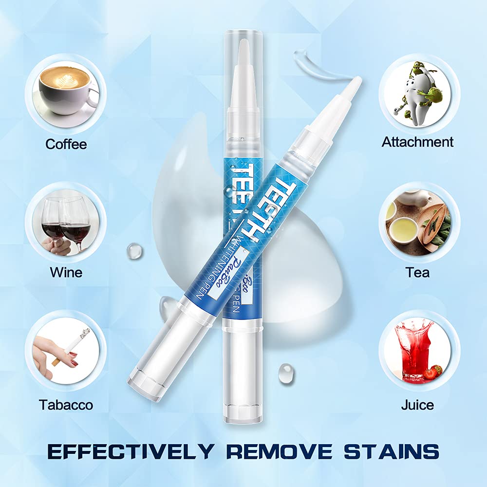 Teeth Whitening Pen, Use Twice a Day Up to 1-6 Shade Whiter in 1-2 Weeks, 4 No Sensitivity Pens, 70+ Whitening Treatments, Effective, Pain Free and Enamel Safe, Easy to Use at Home Travel, Flavourless - Image 6