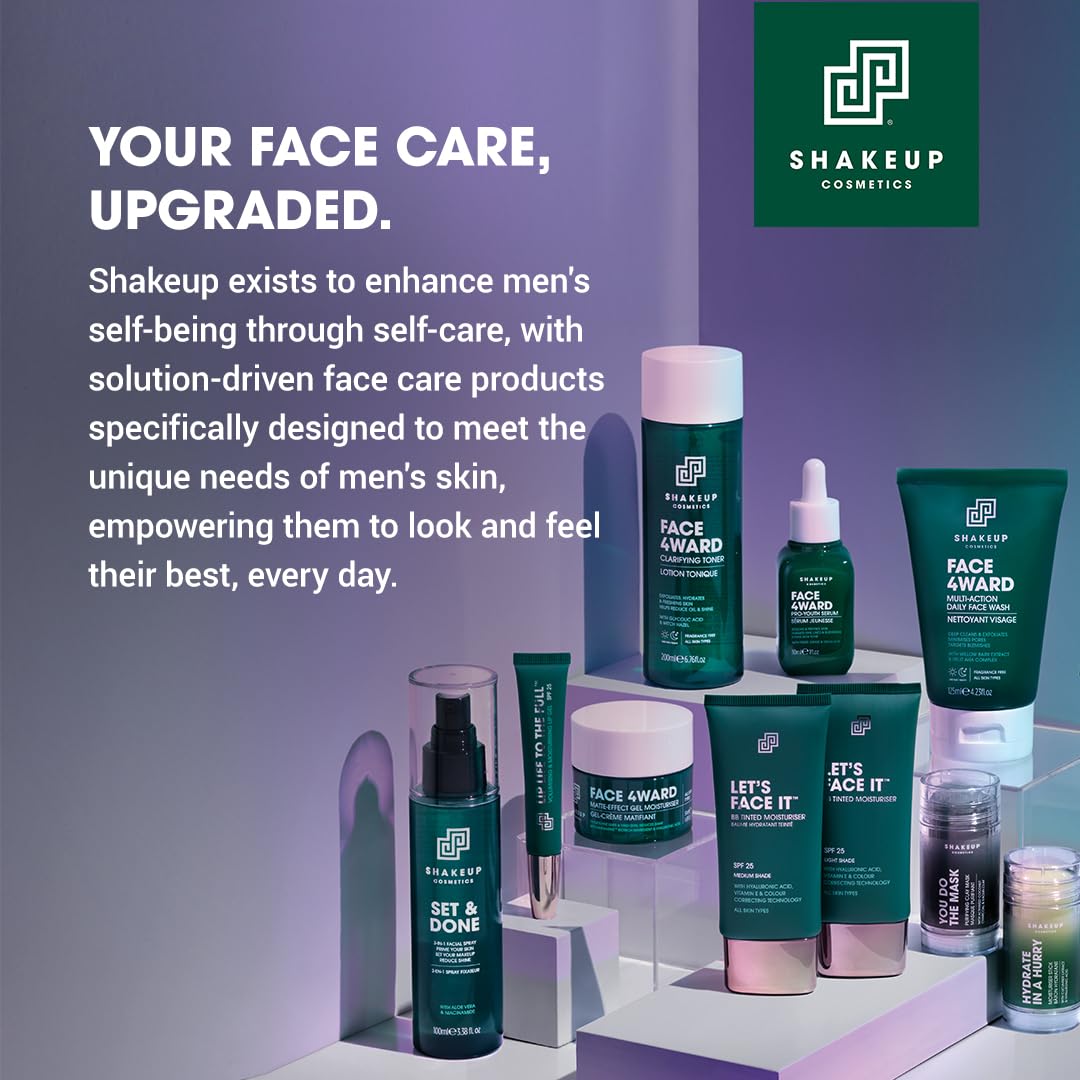 Mens Daily Moisturiser, Lightweight & Non-greasy, Reduces Shine, Fresh Subtle Scent. Vegan with Matmarine & Hyaluronic Acid, 50ml. Aka. FACE 4WARD MATTE-EFFECT GEL MOISTURISER - Image 7