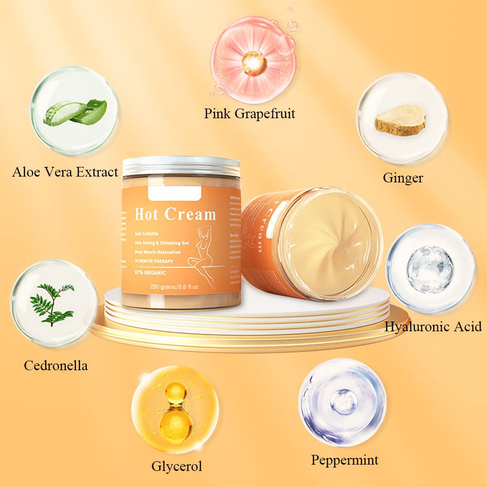 Hot Cream Cellulite and Fat Burner Body Slimming Cream for Belly Fat Burner Body Shape Anti Cellulite Body Wrap Lotion for Weight Loss Crema quemadora de grasa Abdominal - Image 4