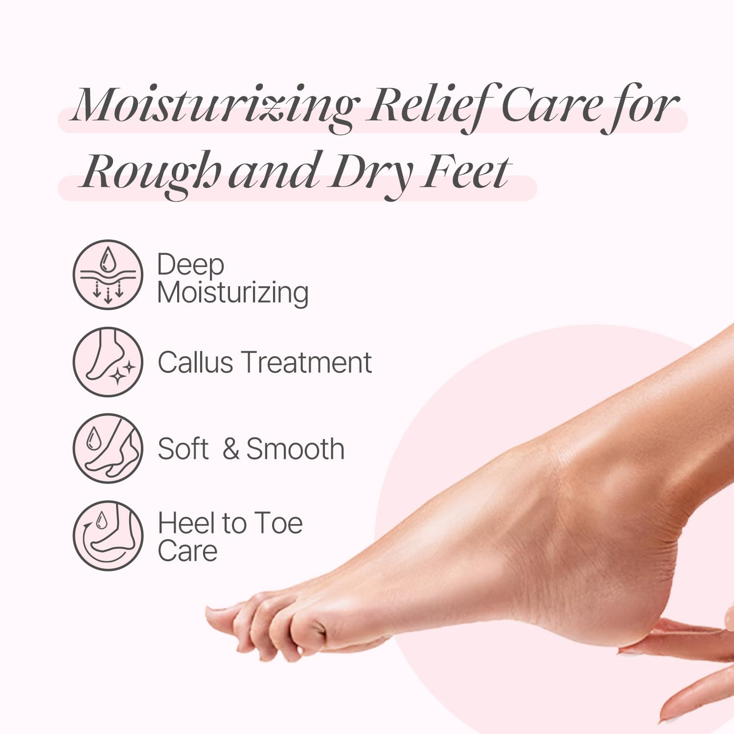 Petitfee Rose Petal Satin Foot Mask 5 Pairs - Hydrating Rose Scented Foot Repair Socks - Image 3
