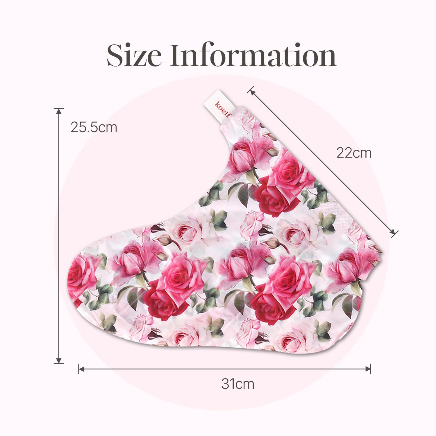 Petitfee Rose Petal Satin Foot Mask 5 Pairs - Hydrating Rose Scented Foot Repair Socks - Image 6