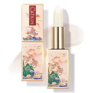 CATKIN Lip Balm Ultra Hydrating Colorless Lip Moistrurizer Chapstick with Vitamin E Nourishing For Cracked & Dry Lips Day & Night Lip Care Transparent 0.12 oz C02 Spearmint