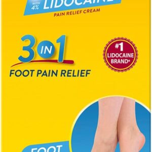 Aspercreme Lidocaine Foot Pain Relief Cream Soothes Aggravated Nerves & Moisturizes Dry Feet, Numbing Topical Analgesic With Max-Strength Lidocaine & Moisturizing Aloe, 4 Oz.