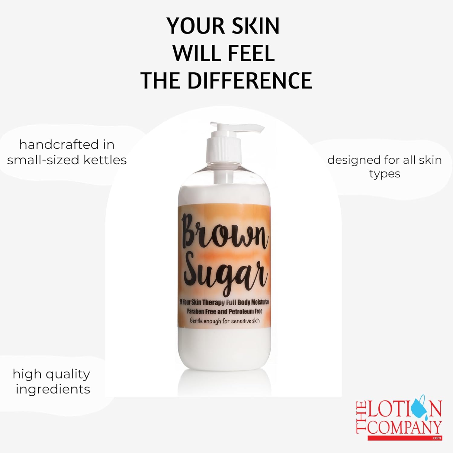 The Lotion Company 24 Hour Skin Therapy Lotion, Brown Sugar Gourmand Scent, Full Body Moisturizer with Aloe Vera, Paraben Free, Non-Greasy, Made in USA, 16 oz - Image 7