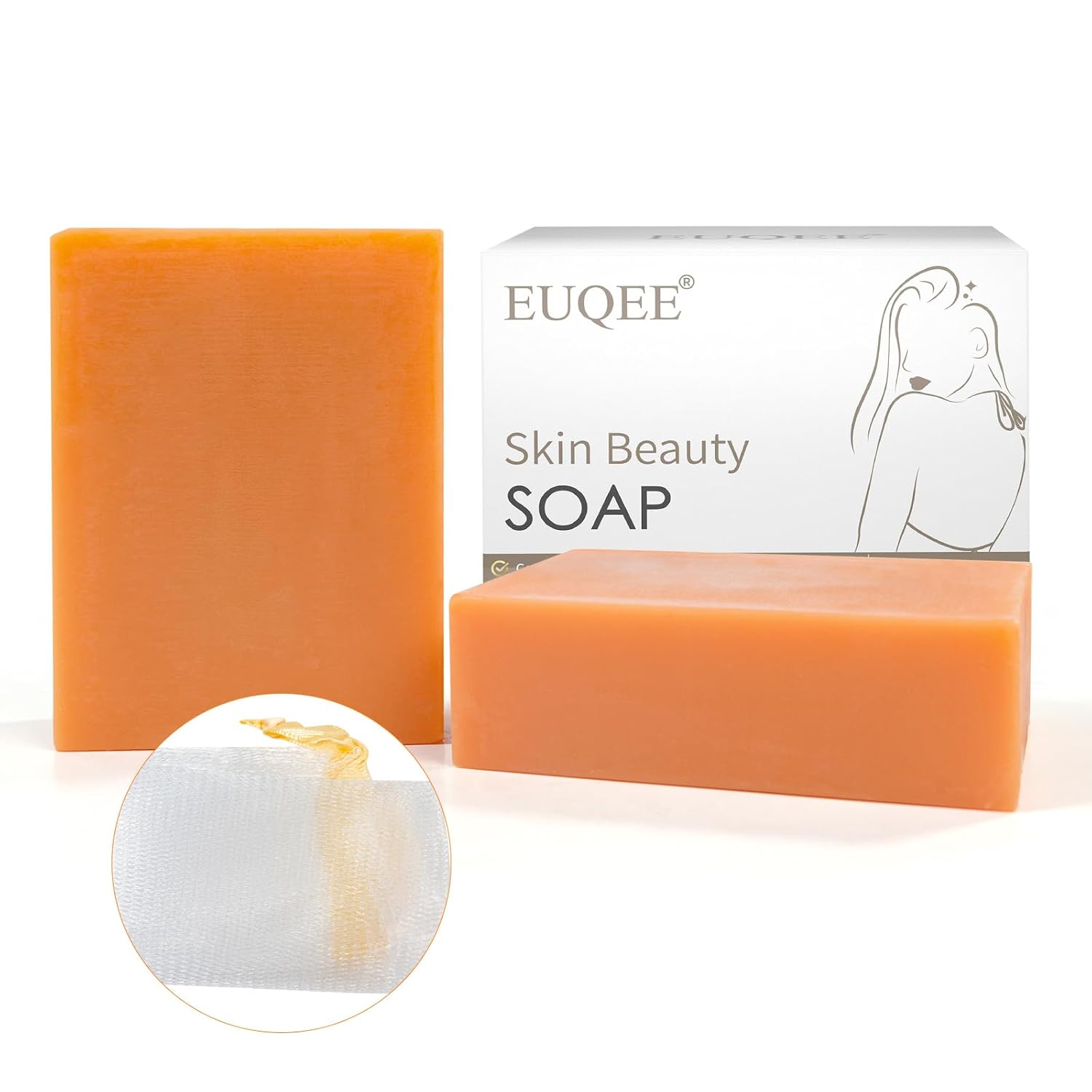 Glutathione Kojic Acid Soap, 5 oz Glutathione Soap Bars with Glutathione, Vitamin C, Collagen for Rejuvenating Skin, Reduces the Appearance of Dark Spots Fine Lines with a Foaming Net- 2 x 142g - Image 8