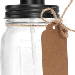 Premium Quality Mason Jar Soap Dispenser - Black 16 Ounce - Made from Rust Proof Stainless Steel – Dish and Hand Soap Dispenser – Ideal for Kitchen Dish Soap, Bathroom Soap