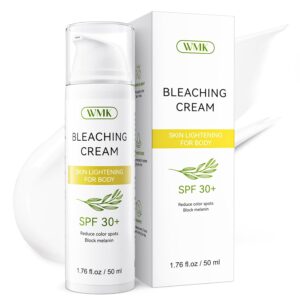 WMK Skin Lightening Cream - 2 in 1 Mineral Sunscreen SPF 30+ for Intimate Areas, Underarms, Knees, Elbows, Back, All Body- 1.76 FL.OZ
