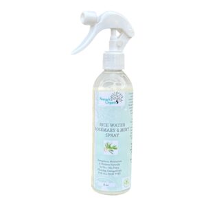 Rice Water Rosemary and Mint Hair Spray - Revitalize, Strengthen & Minimize Shedding for All Hair Type - Daily Hair Spray, Leave In Rice Water Mist For Dry, Frizzy, Weak Hair, 8oz