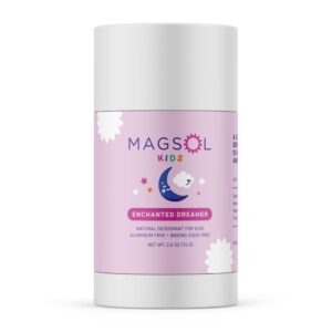MAGSOL Natural Deodorant for Kids and Teens, Hypoallergenic Gentle on Skin, Only 4 Ingredients, Aluminum Free, Baking Soda Free, Natural Deodorant for Girls (Enchanted Dreamer)