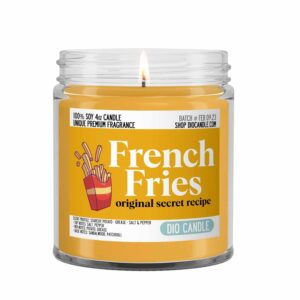 French Fries Scented Candle - Smells Like Starchy Potato - Grease - Salt & Pepper- 100% Naturally Vegan Soy and Premium Fragrance | Great Gift | Handmade in Denver, Colorado (4oz Glass Jar)