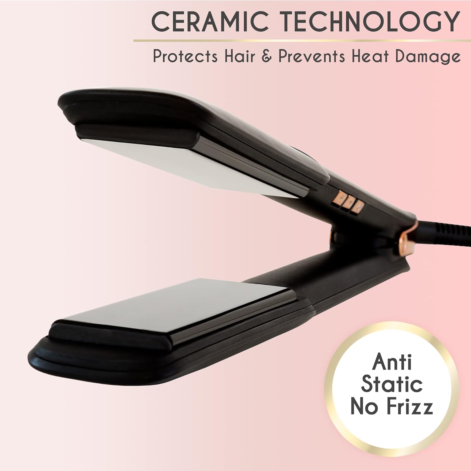 ELLA BELLA® Ceramic Flat Iron Hair Straightener • Professional Straightening Iron • Digital Display to Accurately Control Temperature • As Featured in Good Housekeeping - Image 5