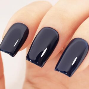 Midnight Dark Blue Gel Nail Polish, 0.51 Fl Oz UV/LED Soak Off Dark Indigo Blue Gel Polish for Manicure Salon or DIY Nail Art at Home - GP0059