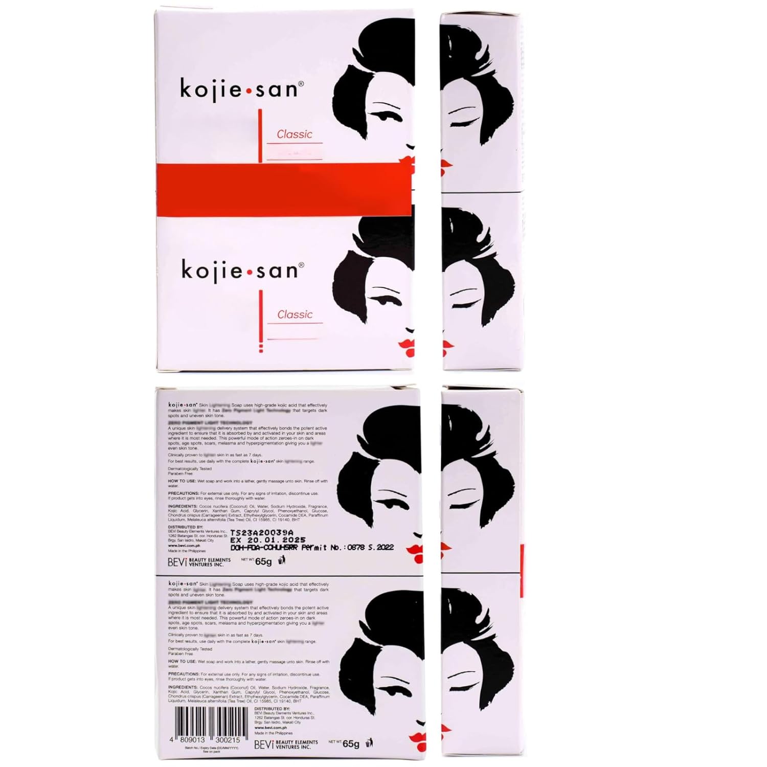 Kojie San Skincare Bundle - Facial Brightening Set with 2 Bars of Kojic Acid Soap, Face Cream & Exfoliating Face Brush - Image 8