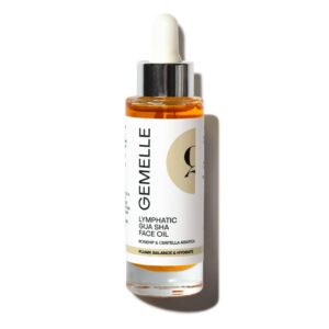 GEMELLE Lymphatic Gua Sha Face Oil | 6x Award Winner | Detox, Plump, Balance, Hydrate | High-Altitude Rosehip, Centella Asiatica & More! | Paraben-Free, Luxury Natural Skin Care 30ml