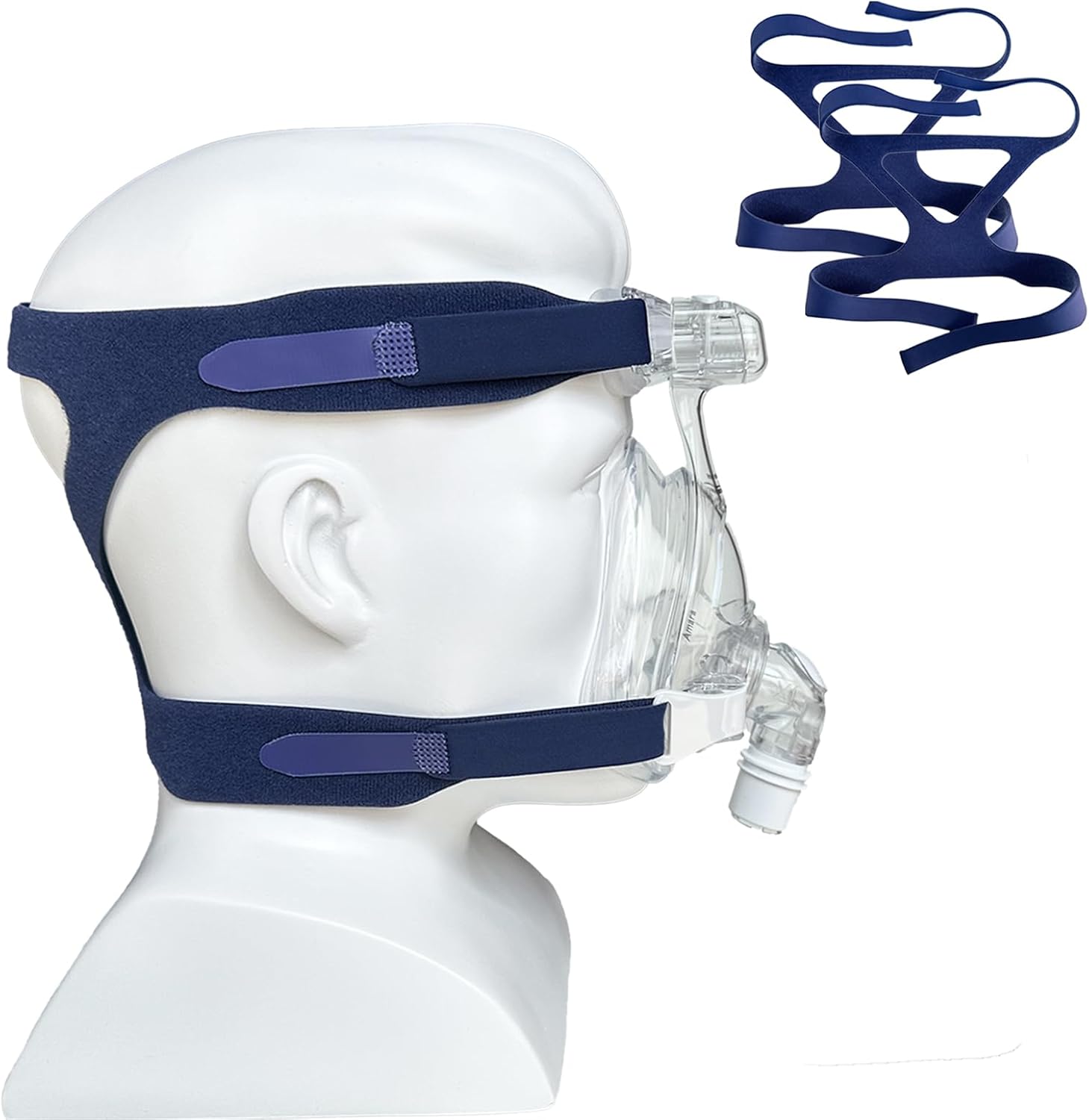 2 Packs Replacement Headgear Strap Universal Closed Edges CPAP Headgear Mask Full Face Replace Part(Headgear Only)