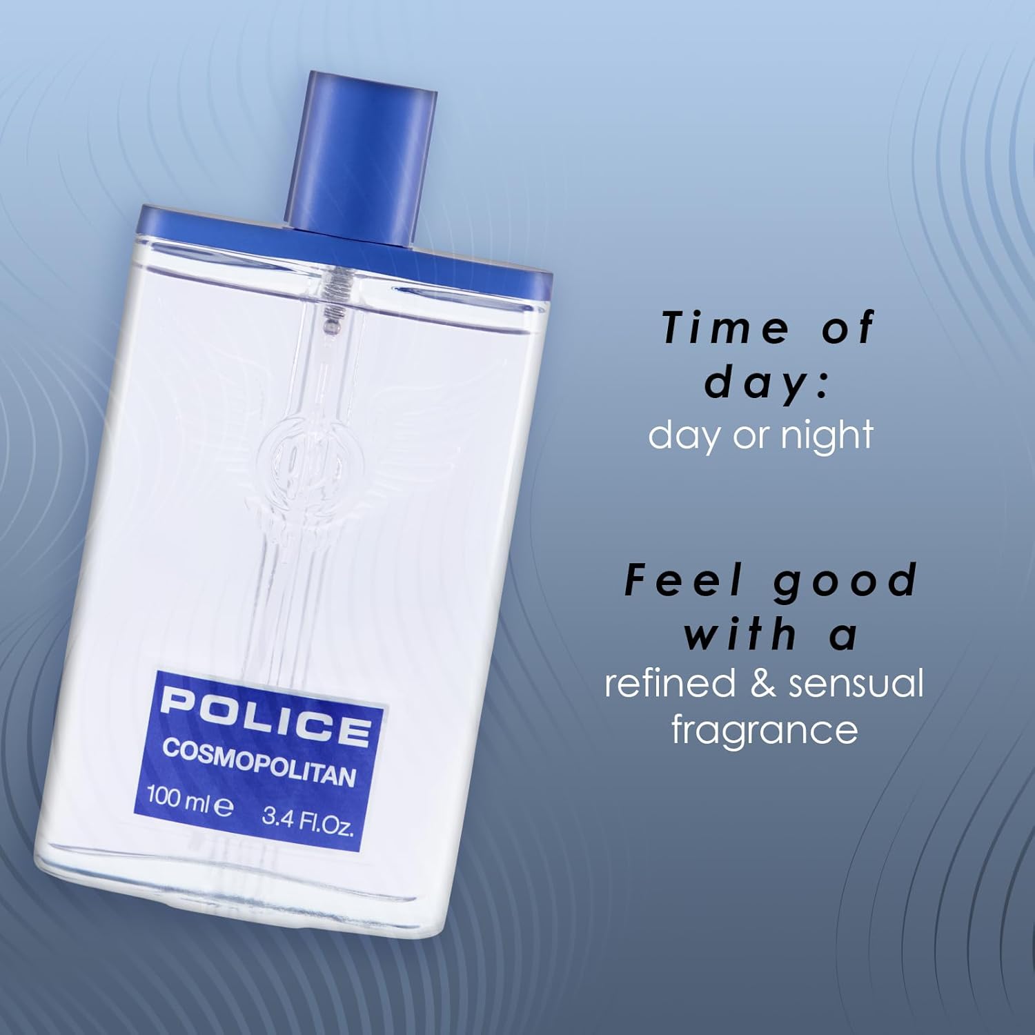 Cosmopolitan By Police - Fragrance For Men - Top Notes Of Mint And Sage - Middle Notes Of Jasmine And Nutmeg - Base Notes Of Vanilla And Sandalwood - Ideal For Socialite Occasions - 3.4 Oz EDT Spray - Image 4