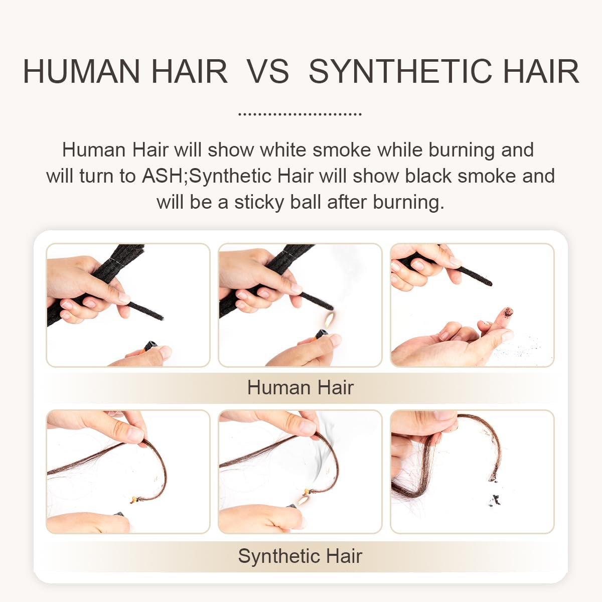 DAIXI 100% Real Human Hair Dreadlock Extensions 30 Strands, 16 Inch, Medium Thickness - Image 7