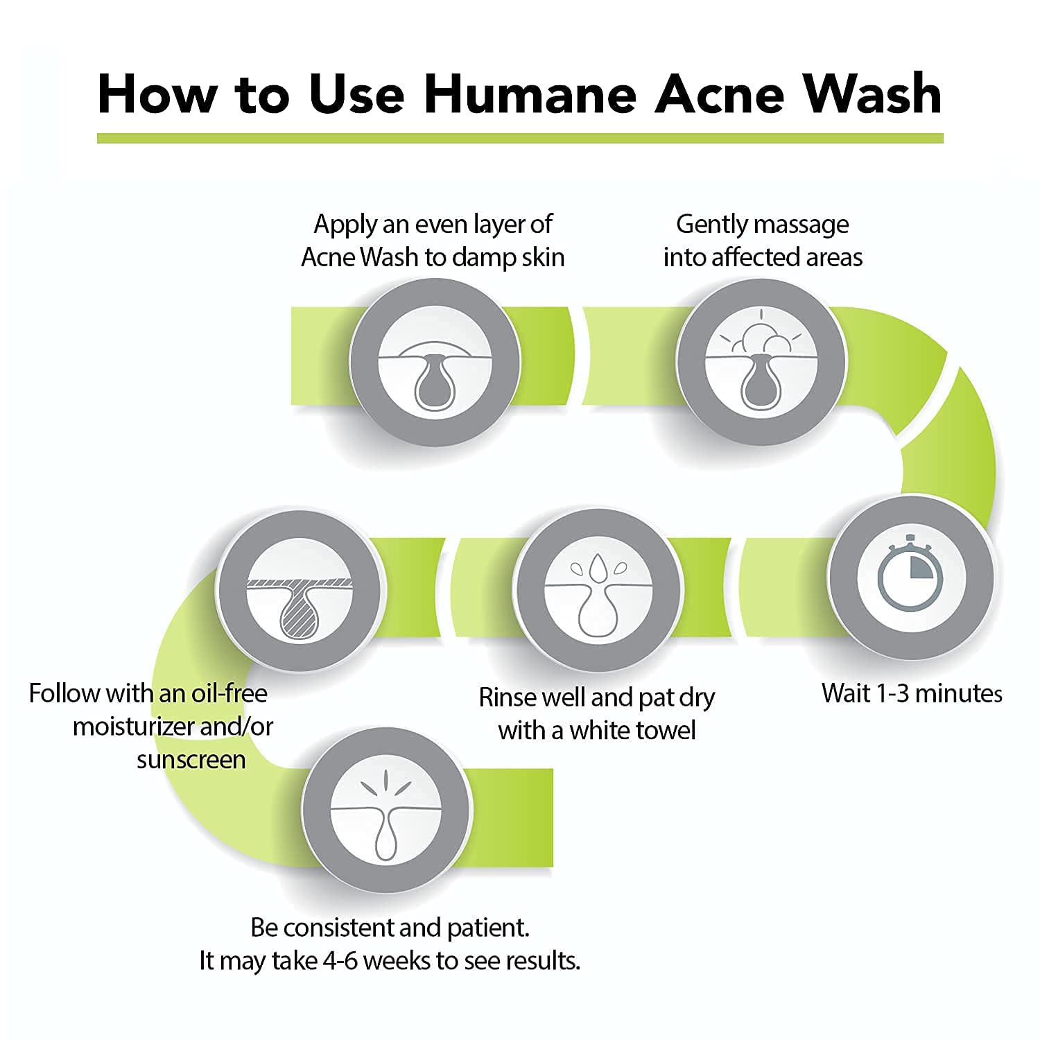 humane Benzoyl Peroxide Acne Body Wash - 5% Regular-Strength Acne Treatment for Face, Skin, Back and Body - 8 Fl Oz - Dermatologist-Tested Non-Foaming Cleanser - Vegan, Cruelty-Free - Image 7