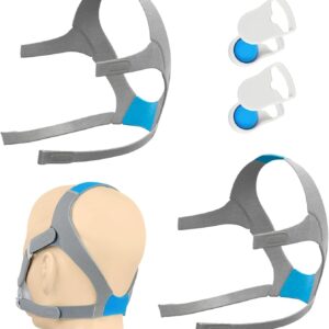 2-Pack Replacement CPAP Headgear for AirFit F20 & AirTouch F20, Compatible with F20 Full Face Mask, 4 Stronger Magnetic Clips & 2 Straps, Adjustable & Comfortable Headgear, FSA/HSA Eligible, Large