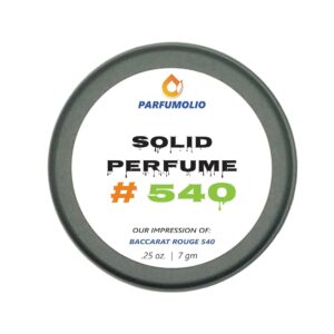 Solid Perfume #540 Inspired by Baccarat 540 Replica Fragrance Unisex Portable Non-Spill Fragrance Concentrated Long Lasting Dupe 7gm / 0.25 oz
