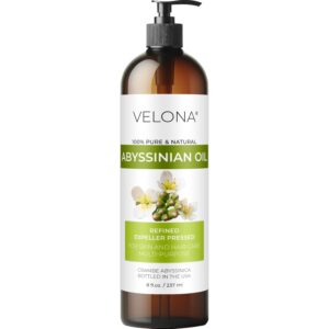 velona Abyssinian Oil 8 Fl Oz | 100% Pure and Natural Carrier Oil | Cold Pressed | Hair, Body Care | Use Today - Enjoy Results