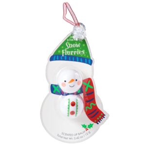 VOTUM- 2 Piece Scented Christmas Lip Balm Set for Girls - Holiday Roll-On Flavored Lip Balm Pots with Beeswax – Pack of 2 (Snowman)