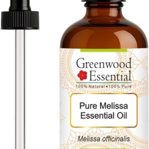 Pure Melissa Essential Oil (Melissa officinalis) with Glass Dropper Steam Distilled 120ml (4 oz)
