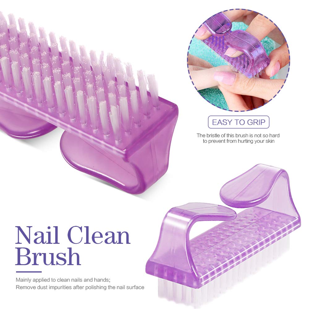 Teenitor 6 Pack Gel Polish Remover Kit with Clips Pads and Brushes Purple - Image 7