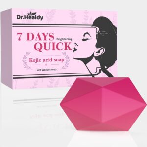 Birthday Gifts for Women Men,Kojic Acid Soap,Dark Spot Remover Bar Soap with Coconut oil,turmeric soap bar with Vitamin C,Vitamin E, Retinol,Hyaluronic Acid, Facial Brightening Soap(Lavender essence)