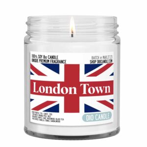 Londontown Scented Candle - Smells Like Tea - Cakes - Fog - 100% Naturally Vegan Soy and Premium Fragrance | Great Gift | Handmade in Denver, Colorado (8oz Glass Jar)