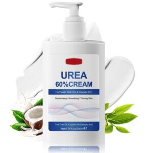 60% Urea Cream for Feet, Maximum Strength Urea Foot Cream, Foot Lotion for Cracked Heels, Dry Hands & Rough Knees, Callus Remover & Skin Softener, Soften Dead Skin - 200ML