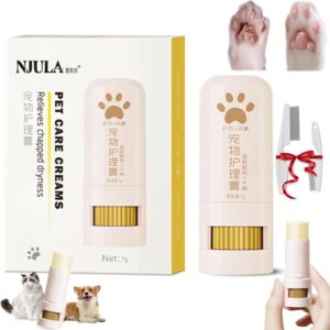Cuddlesmeow - Paw Ointment Stick, Njula Paw Care Stick, Paw Pads Moisturizer for Dogs , Replenishes Moisture, Relief To Dry, Softens and Protects A Rough Paw, Suitable for All Cats and Dogs (1PC)