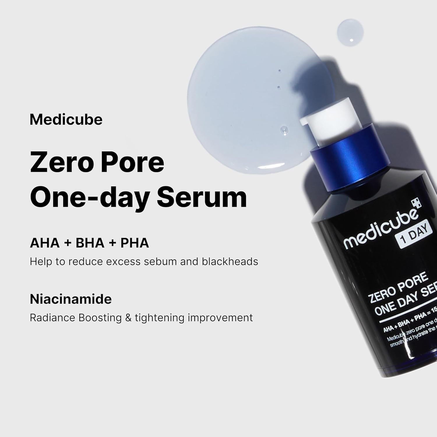 Medicube Zero Pore One-Day Serum 1.01 fl oz Overnight Resurfacing AHA BHA PHA Niacinamide - Image 4