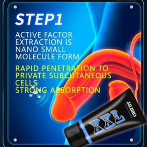 XXL Big Size Massage Cream for Men - Extra Power Strength Enlargement Gel for Huge Enhanced Size, Enlarge Thickness, Strength, and Prolonged Performance