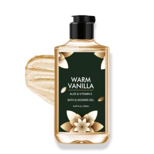 The, Love Co. Warm Vanilla Body Wash | Nourishing Vegan Shower Gel for Natural Softness | Perfect for Men & Women - 250ml