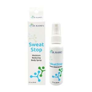 SweatStop Body Spray, Hyperhidrosis, Sweaty hands and feet, Plant-derived, Non-toxic, Aerosol-free - 2 fl. oz.
